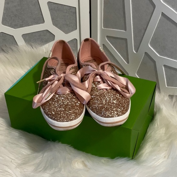 Kate spade keds sparkly glitter pink shoes - Picture 5 of 7